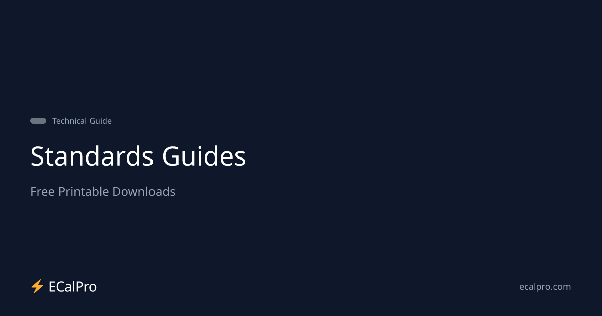 Standards Guides — Free Printable Downloads | ECalPro