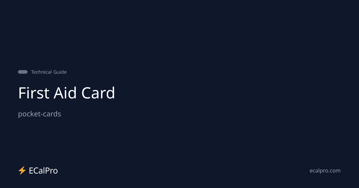 Free First Aid Card (PDF) — Printable Template | ECalPro
