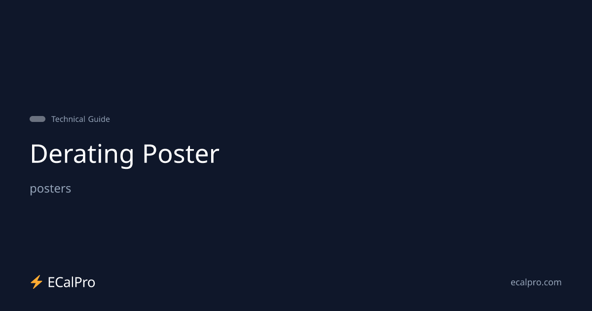 Free Derating Poster (PDF) — Printable Template | ECalPro