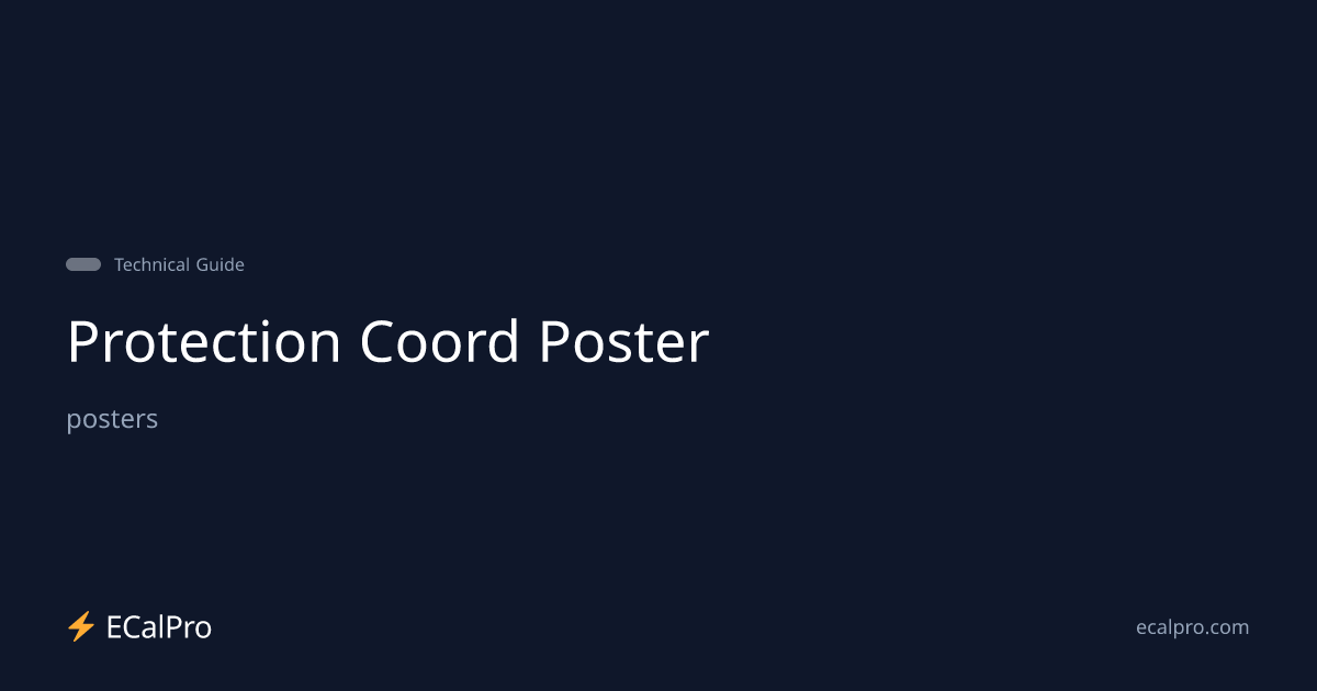 Free Protection Coord Poster (PDF) — Printable Template | ECalPro