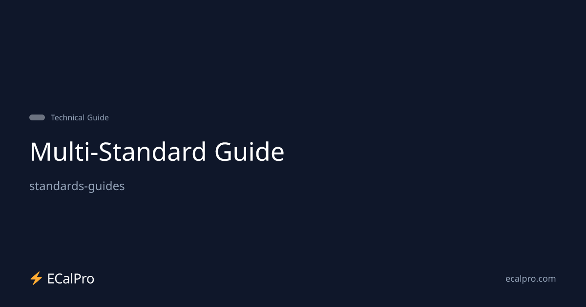 Free Multi-Standard Guide (PDF) — Printable Template | ECalPro